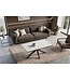 Invicta Interior Coffee table GALAXIE 100cm w/ star frame ceramic white