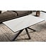 Invicta Interior Coffee table GALAXIE 100cm w/ star frame ceramic white