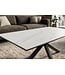 Invicta Interior Coffee table GALAXIE 100cm w/ star frame ceramic white