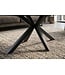 Invicta Interior Coffee table GALAXIE 100cm w/ star frame ceramic white