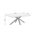 Invicta Interior Coffee table GALAXIE 100cm w/ star frame ceramic white