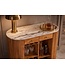 Invicta Interior Bartafel TRES CHIC 120cm mangohout naturel met wit marmeren blad