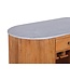Invicta Interior Bartafel TRES CHIC 120cm mangohout naturel met wit marmeren blad