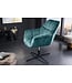 Invicta Interior Draaibare Fauteuil PAPILLON 83-90cm 360° fluweel petrol