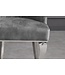 Invicta Interior Chair MODERN BAROCK DELUXE w/ silver legs and lion´s head velvet grey