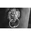 Invicta Interior Chair MODERN BAROCK DELUXE w/ silver legs and lion´s head velvet grey