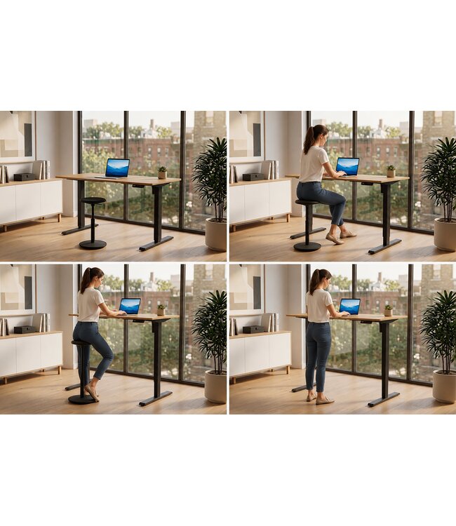 Invicta Interior Kantoorbureau OAK DESK 120cm hoogte verstelbaar naturel