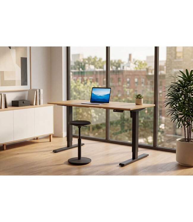 Invicta Interior Verstelbaar kantoorbureau OAK DESK 140cm naturel