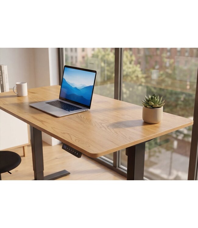 Invicta Interior Verstelbaar kantoorbureau OAK DESK 140cm naturel