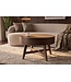 Invicta Interior Salontafel KYOTO 70cm rond met opbergruimte mango hout walnoot fineer