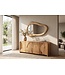 Invicta Interior Wandspiegel ORGANIC 130cm universeel ophanging horizontaal of verticaal mangohout crèmekleurig