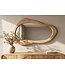 Invicta Interior Wandspiegel ORGANIC 130cm universeel ophanging horizontaal of verticaal mangohout crèmekleurig