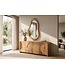 Invicta Interior Wandspiegel ORGANIC 130cm universeel ophanging horizontaal of verticaal mangohout crèmekleurig