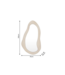 Invicta Interior Wandspiegel ORGANIC 130cm universeel ophanging horizontaal of verticaal mangohout crèmekleurig