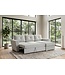 Invicta Interior Slaapbank APARTMENT 245cm 3-zits met ottoman en opbergruimte textielstof beige