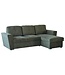Invicta Interior Slaapbank APARTMENT 245cm 3-zitter met ottoman en opbergruimte geweven stof groen