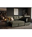 Invicta Interior Slaapbank APARTMENT 245cm 3-zitter met ottoman en opbergruimte geweven stof groen