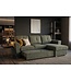 Invicta Interior Slaapbank APARTMENT 245cm 3-zitter met ottoman en opbergruimte geweven stof groen