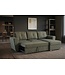 Invicta Interior Slaapbank APARTMENT 245cm 3-zitter met ottoman en opbergruimte geweven stof groen