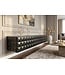 Invicta Interior TV-Board VULCANO 160cm 3D hangend met kabelgat mangohout zwart