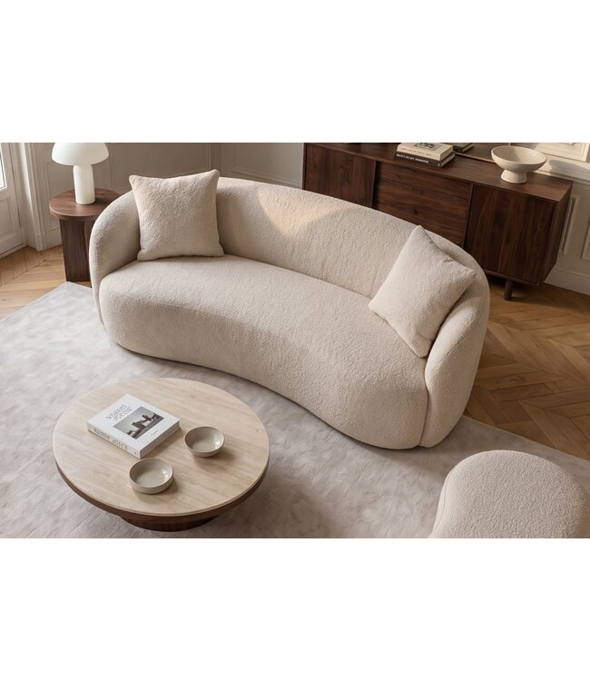 Invicta Interior Sofa ELEMENTAL 180cm 2-zits bouclé champagne beige