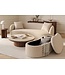 Invicta Interior Bankje ELEMENTAL 120cm gestoffeerd met opbergruimte bouclé champagne beige