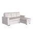 Invicta Interior Hoekslaapbank APARTMENT 205cm 3-zits met ottomaan en opbergruimte fluweel champagne beige