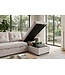 Invicta Interior Hoekslaapbank APARTMENT 205cm 3-zits met ottomaan en opbergruimte fluweel champagne beige