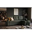 Invicta Interior Hoeksofa bed APARTMENT 205cm 3-zits met poef en opbergruimte fluweel groen