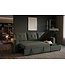 Invicta Interior Hoeksofa bed APARTMENT 205cm 3-zits met poef en opbergruimte fluweel groen