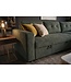 Invicta Interior Hoeksofa bed APARTMENT 205cm 3-zits met poef en opbergruimte fluweel groen