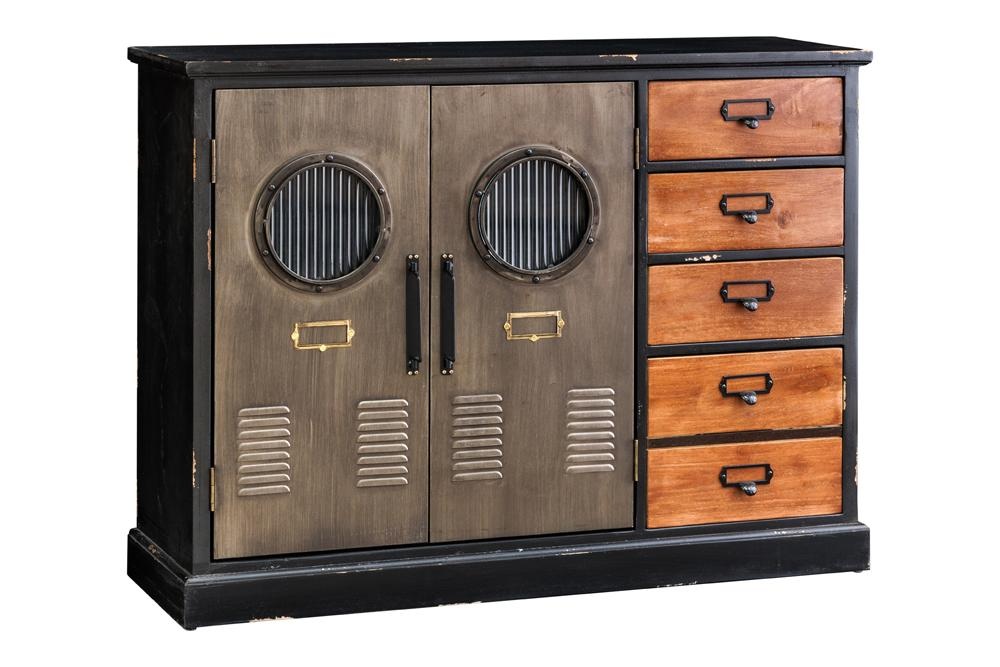 Dressoir NAUTILUS 105cm grenenhout vintage bruin