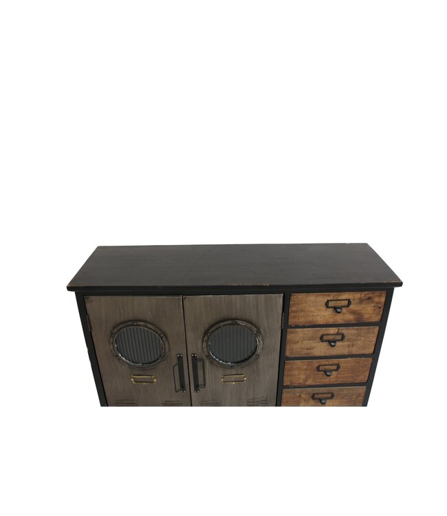 Invicta Interior Dressoir NAUTILUS 105cm grenenhout vintage bruin