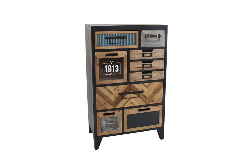 Dressoir SECRETS 95cm grenen hout vintage bruin