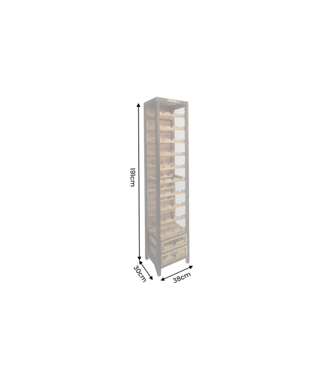 Invicta Interior Wijnrek BODEGA 190cm grenen hout natuurlijk