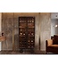 Invicta Interior Vitrinekast LOFT 145cm op wielen grenenwood metaal naturel