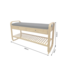 Invicta Interior Schoenenrek ZEN-BO 100cm met lade bamboe natuurlijk grijs