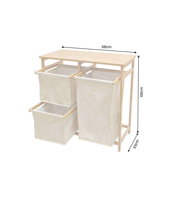 Invicta Interior Wasmand LAGOON SPA 70cm bamboe naturel beige