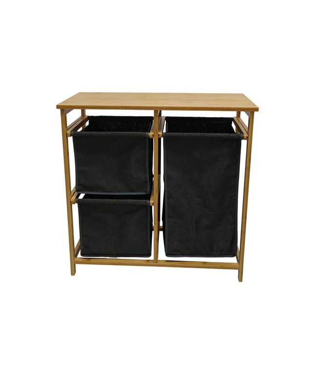 Invicta Interior Wasmand LAGOON SPA 70cm bamboe natuurlijk donkergrijs