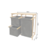 Invicta Interior Wasmand LAGOON SPA 70cm bamboe natuurlijk donkergrijs