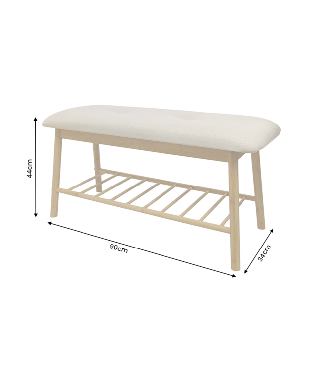 Invicta Interior Schoenenrek ZEN-BO 90cm bamboe naturel beige