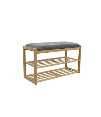 Invicta Interior Schoenenrek ZEN-BO 80cm bamboo naturel grijs