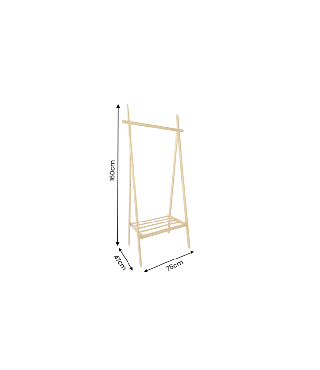 Invicta Interior Kapstok ZEN-BO 75cm opvouwbaar bamboe natuur