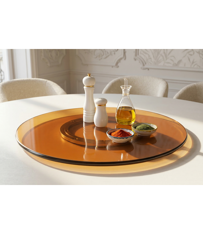 Invicta Interior Draaiplateau SERVANT 50cm 360° gehard glas amber