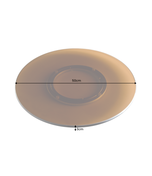 Invicta Interior Draaiplateau SERVANT 50cm 360° gehard glas amber