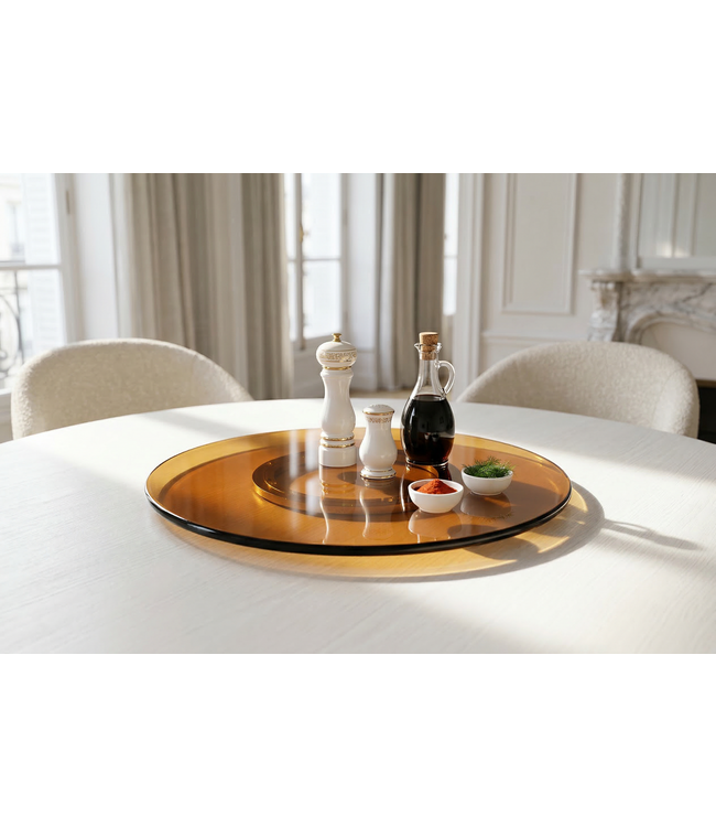 Invicta Interior Draaiplateau SERVANT 60cm 360° gehard glas amber