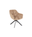 Invicta Interior Draaibare fauteuil PAPILLON 180° met armleuningen velours champagne greige