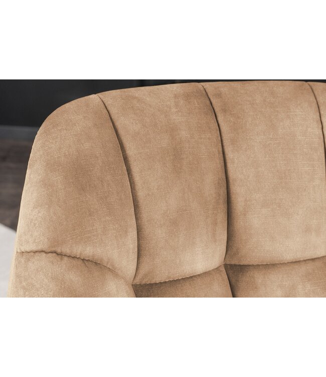 Invicta Interior Draaibare fauteuil PAPILLON 180° met armleuningen velours champagne greige