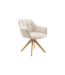 Invicta Interior Swivel chair PAPILLON rotatable 180° w/ armrests chenille champagne beige