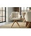Invicta Interior Swivel chair PAPILLON rotatable 180° w/ armrests chenille champagne beige